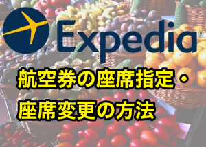 エクスペディアの航空券予約で座席指定や座席変更をする方法