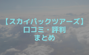 スカイパックツアーズの口コミまとめ
